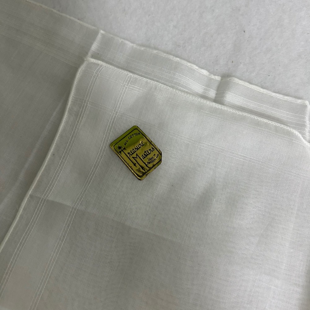 Vintage Cottagecore Swiss Cotton Handkerchiefs Gerbrend Treasure Masters 4pc - Picture 4 of 10